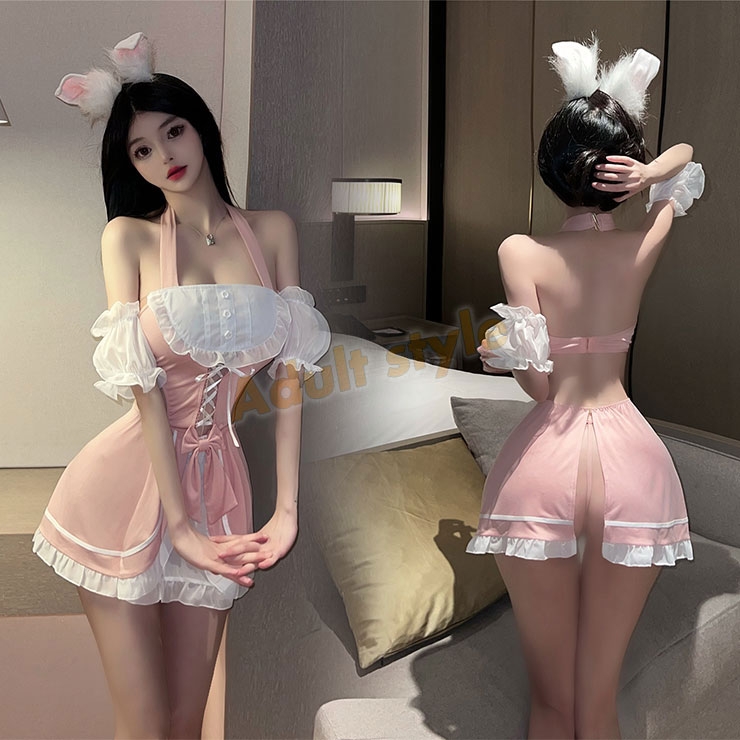 純慾甜心 美背女僕裝(粉)