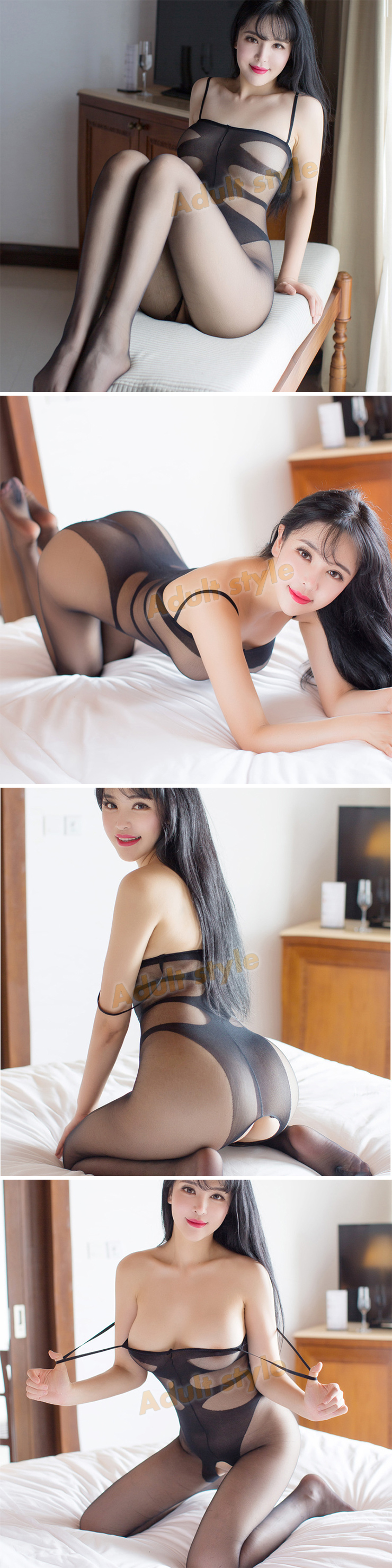 深情慾望美背性感貓裝