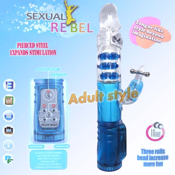 衝擊節奏防水滾珠雙頻按摩棒
